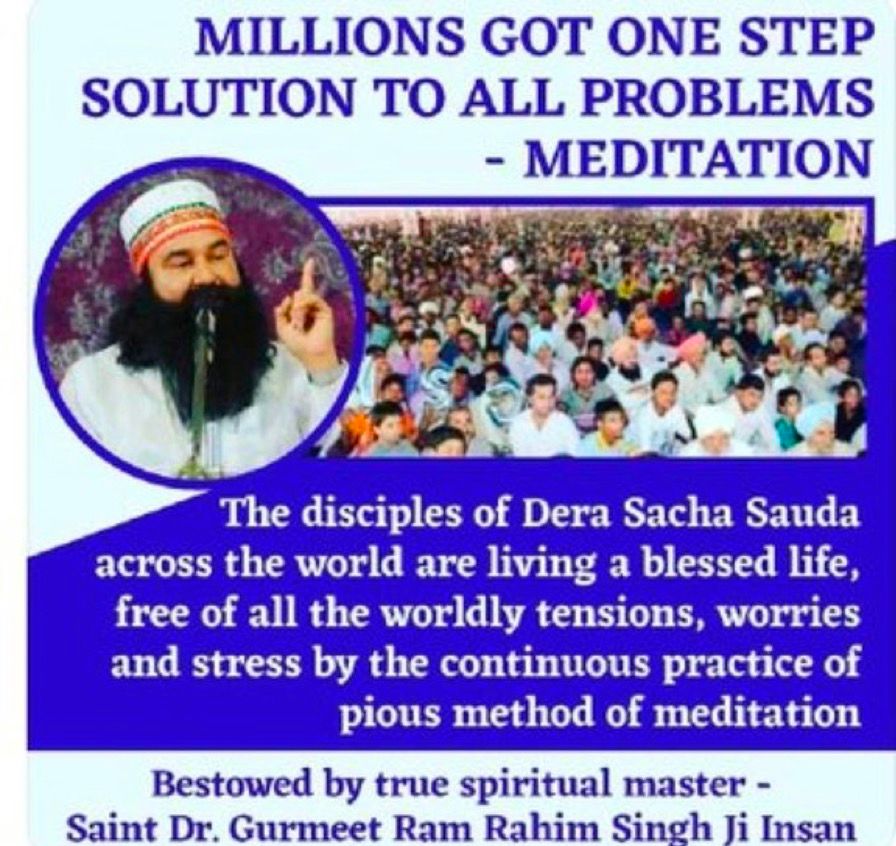 We all desires to get solution to all the problems & live happily. The #PowerWithinYou can help us do that. In satsang, Revered Saint Gurmeet Ram Rahim Ji said that with practice upon method of meditation, one can be bodily, mindly & spiritually fit. Let's also practice upon it.