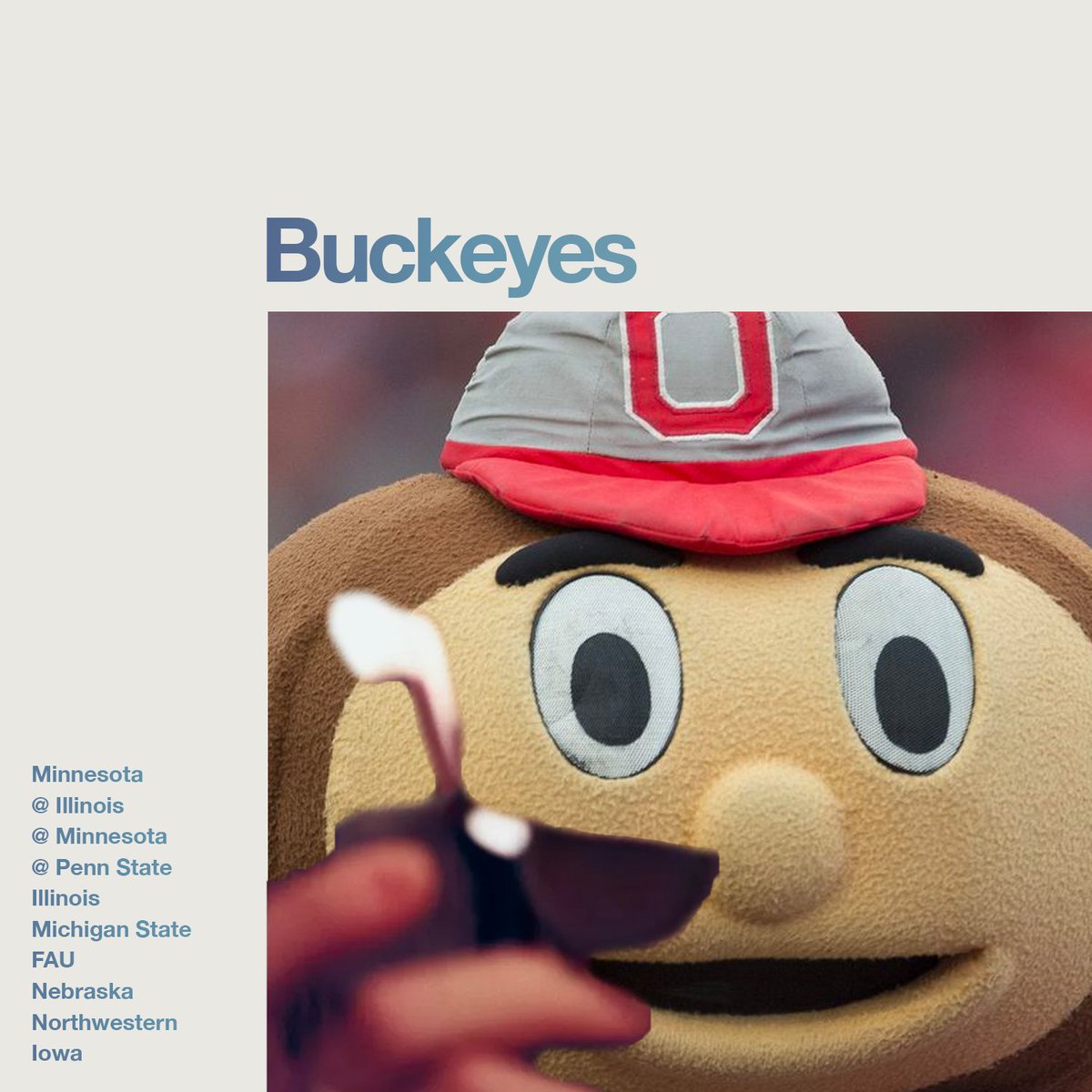 Ohio State is the only Power 5 team to win their first game after the release of every Taylor Swift album.

10-0

It must be exhausting always rooting for the anti-hero.