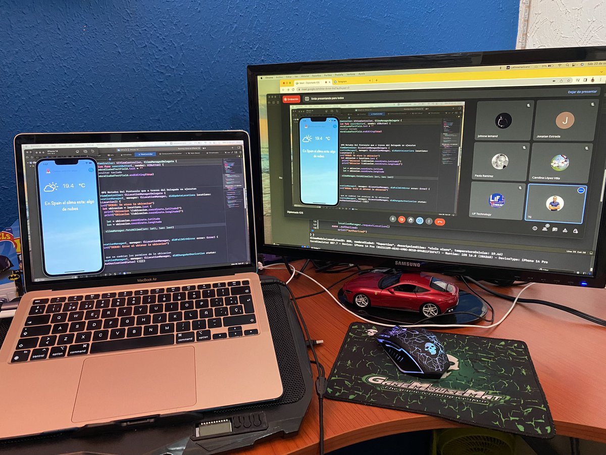 marcoalonsorota's tweet photo. Today was a ver productive day, I taught to my students very important topics like #corelocation #DelegatePattern #Protocols #MVC #architecture #urlsession #APIConsuption #ios #iosdeveloper #xcode #swift @MobileStudioMx https://t.co/CerJq6tGDM