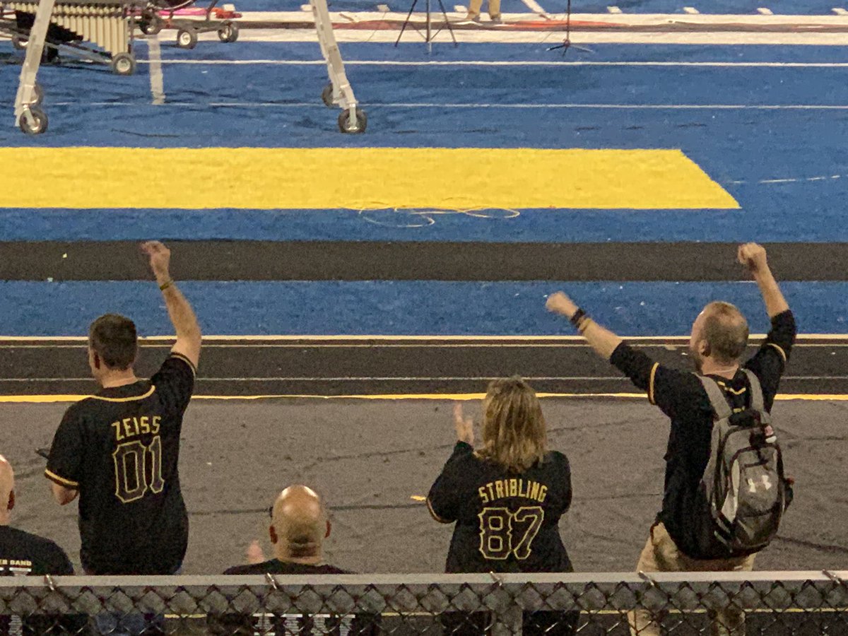 Awaiting awards at KMEA West Regionals! Great run, Tiger Band!