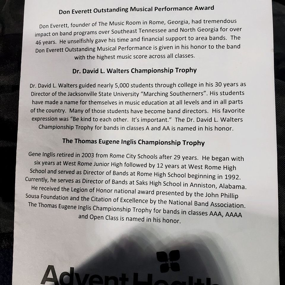 It’s a GREAT day to be a Jet! 
Superior ratings in all captions 
Best in class dance line 
1st place band in Open Class (101+ musicians)
Inglis Championship Trophy for highest large band
Outstanding Musical Performance for highest band score of the night
