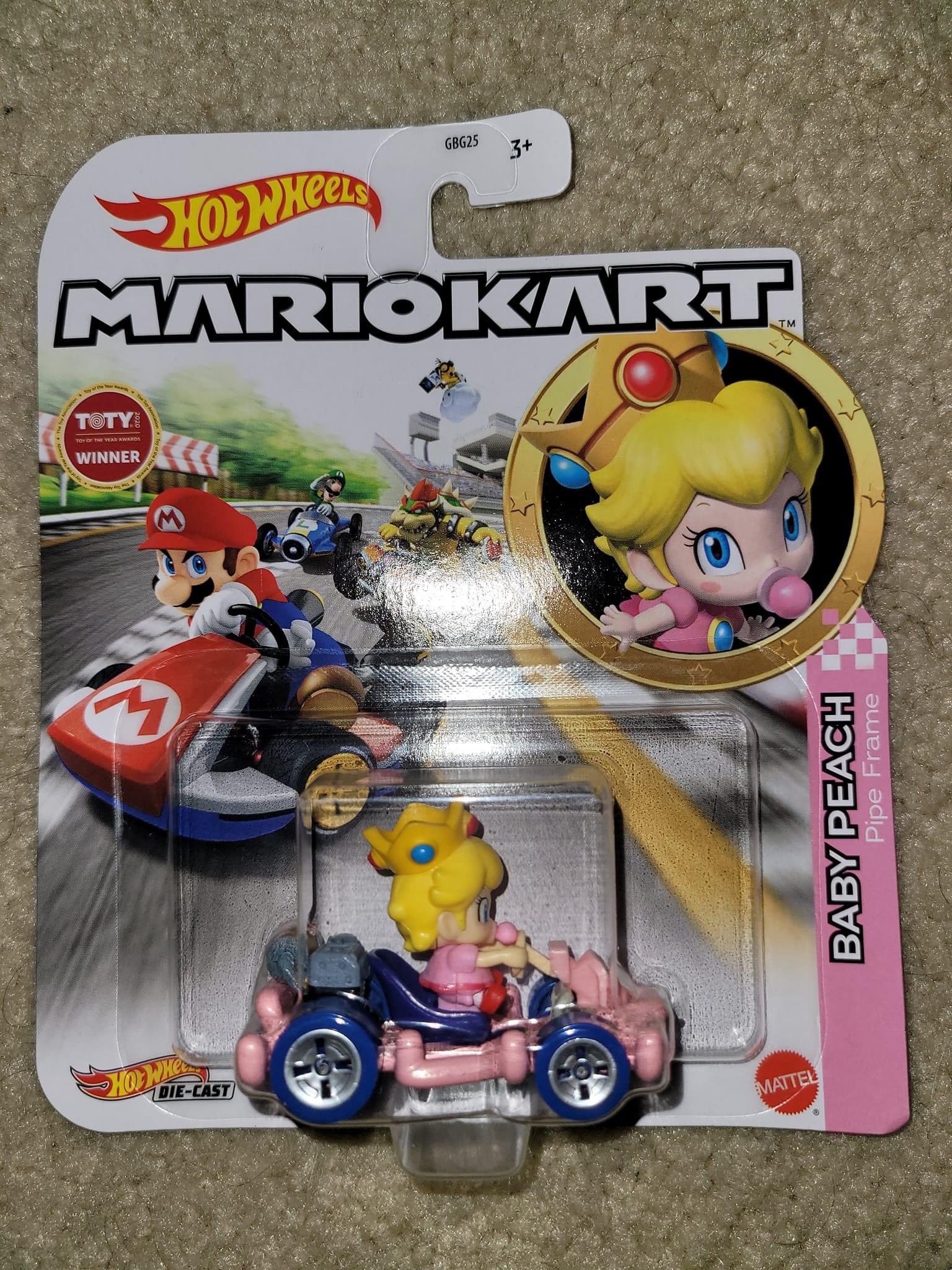 Hot Wheels Mario Kart Cat Peach Standard Car Play Vehicle 