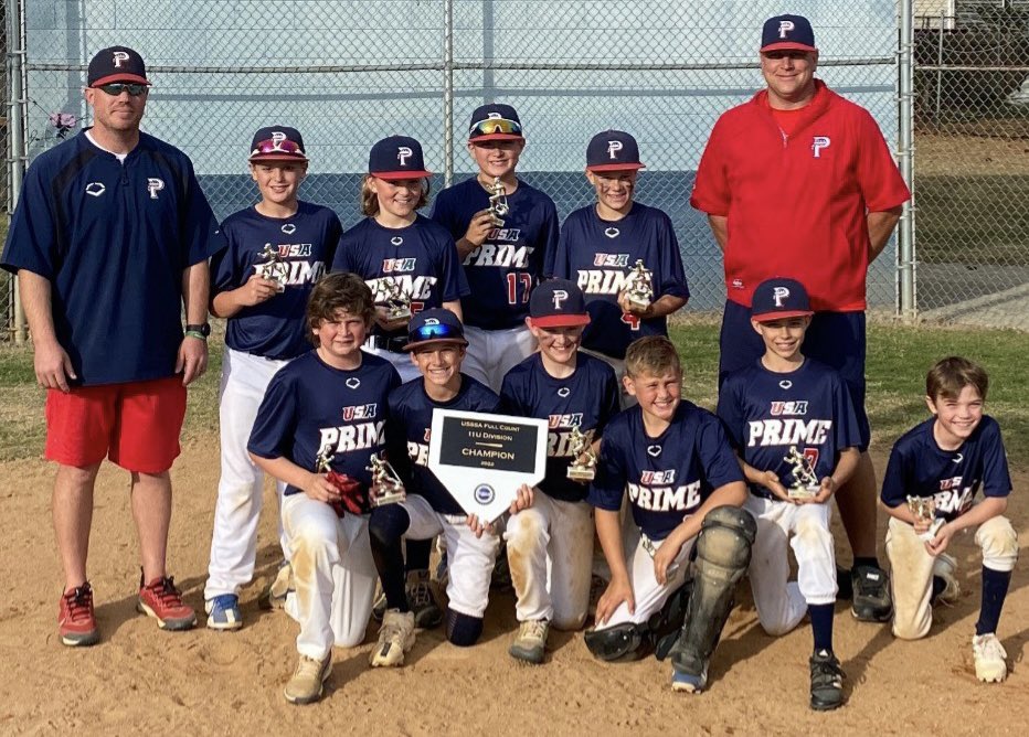 usaprimeva's tweet photo. 🔥 🔥 🔥 Our 11u dudes were back at it again this weekend! Congratulations to USA Prime Virginia - 11u Parkins on their @USSSABSBL “Full Count” Tournament CHAMPIONSHIP! 🏆 #PrimeOnTop #PrimeDevelopment #PrimeFamily @USA_PrimeBB https://t.co/FXn9vVLXku