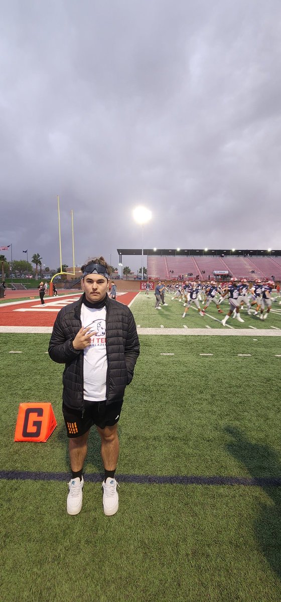 Great day <a href="/utahtechu/">Utah Tech University</a> <a href="/UtahTechFB/">Utah Tech Football</a> the campus was unreal. Thank you to <a href="/CoachPPeterson/">Coach Paul Peterson</a>  and <a href="/LoniFangupo/">Coach Hebron (Loni) Fangupo</a> for taking the time to speak with me. Close game so far.  LG Trailblazers <a href="/SWAY_Football/">SLHS Football</a> <a href="/BrandonHuffman/">Brandon Huffman</a>