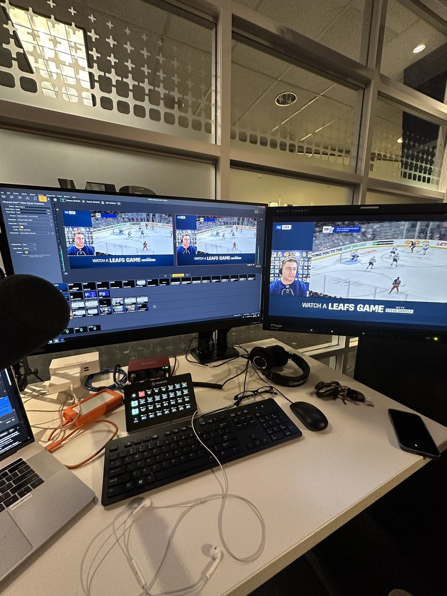 StephanePare's tweet photo. Behind the scenes of Watch a Leafs Game with @Steve_Dangle, and #ThePlayercast, presented by @cocacola_ca!
We’re back in person for a full season of streams on @Sportsnet’s YouTube Channel! https://t.co/WSDa1L1gTi