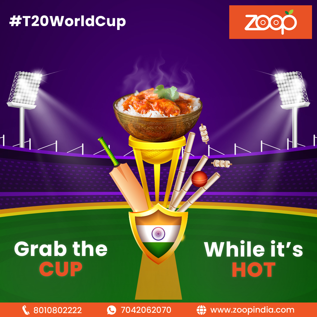 Zoop_Food's tweet photo. Cricket fever all around |Bring it on |Cheering for #TeamIndia to bring World Cup back. Ek Cup Aur
Visit us at - https://t.co/QxC5kHIlPH
#icct20cricketworldcup2022 #2007dobara #EkCupAur #zoop #zoopfood #foodontrain #foodintrain https://t.co/78y0Ujaos2