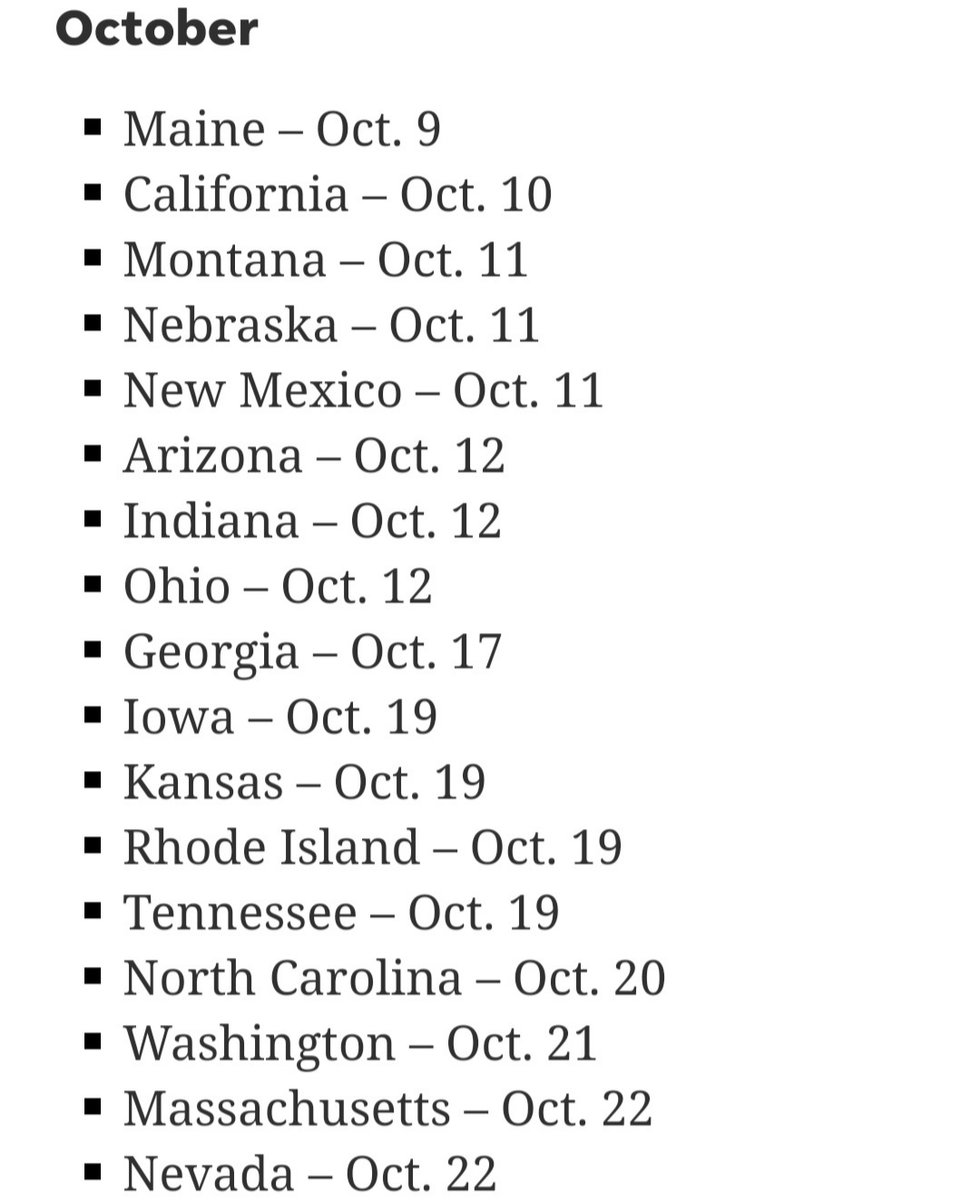 MissLynneNYC's tweet photo. These states have also started Early Voting.
GO VOTE!!!🗳🗳🗳
#KeepTheSenateBlue 🗳🗳
#KeepTheHouseBlue 🗳🗳
#SaveOurCountry 🇺🇸🇺🇸🇺🇸 https://t.co/VqfFYrDgJp