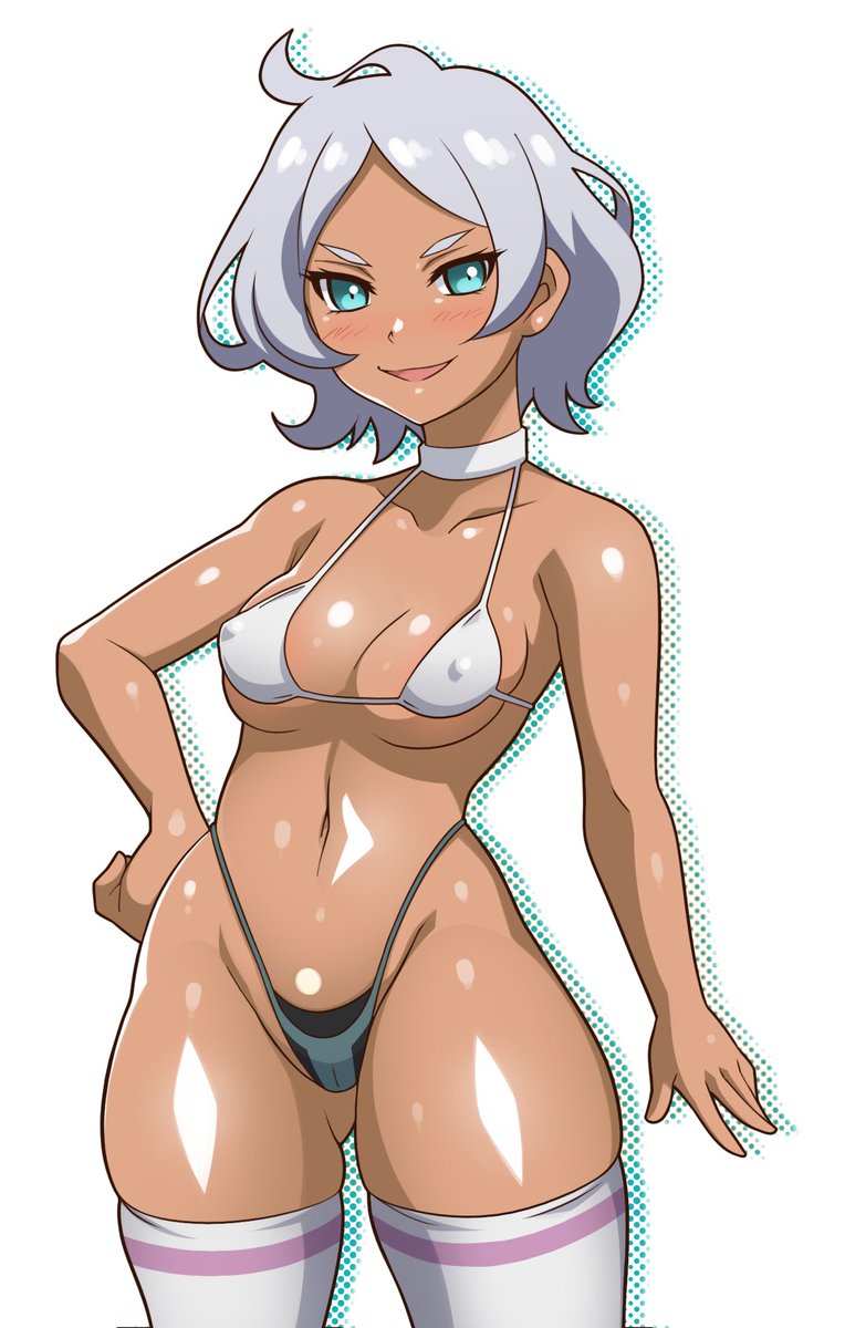 水星の魔女より、マイクロビキニのセセリア・ドートさん。

セセリアさんに関してはマイクロビキニってかむっちりニーソに乗った太ももが描きたかった感ｗ