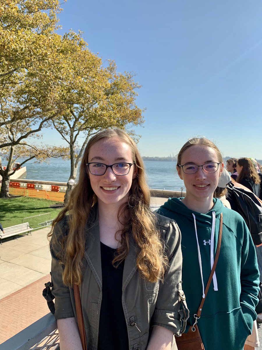 fssenglish's tweet photo. Enjoying all this sunshine on the upper deck as we take in views of Ellis &amp; Liberty Islands🗽 https://t.co/W11uLPMcBN