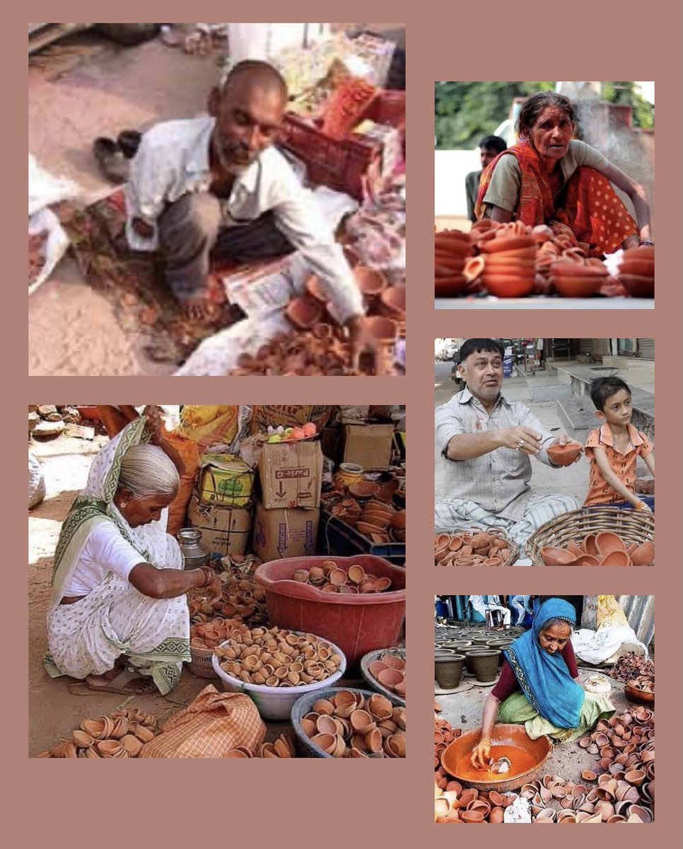 Pooja_D_Batra's tweet photo. This Diwali pledge to buy local pottery for diyas &amp; clay artifacts to support communities
#zerobargain #newdelhi #mumbai #chennai #kolkatta #bangalore #hyderabad #loveofclay #clayartifacts #supportcommunities #buylocal #claydiyas #terracotta #india #Diwali  

@ceoworld https://t.co/9SjW1vx3Il