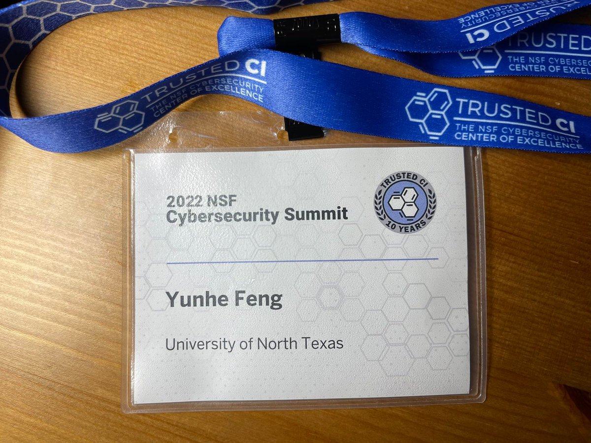 yunhefengit's tweet photo. Excited to give one lighting talk at the 2022 NSF Cybersecurity Summit and one seminar talk at Indiana University this week! Have met so many old and new friends in this 4-days and meaningful trip! Thank you, @TrustedCI and Dr. @dingwen_tao! https://t.co/KER1W9Iwnm