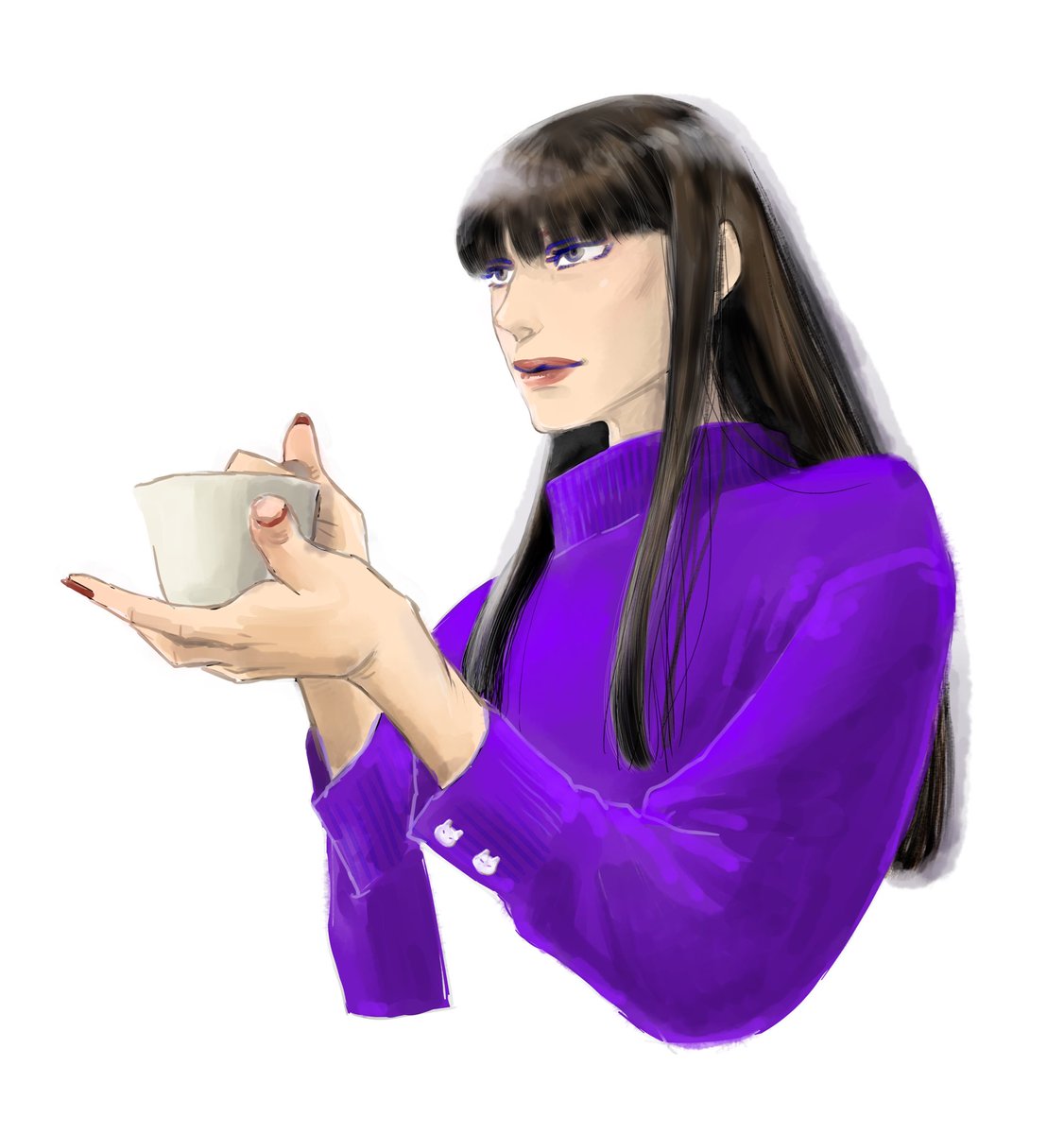 「落書きをしたらアップする活動お茶飲もうそうしよう 」|せきのイラスト