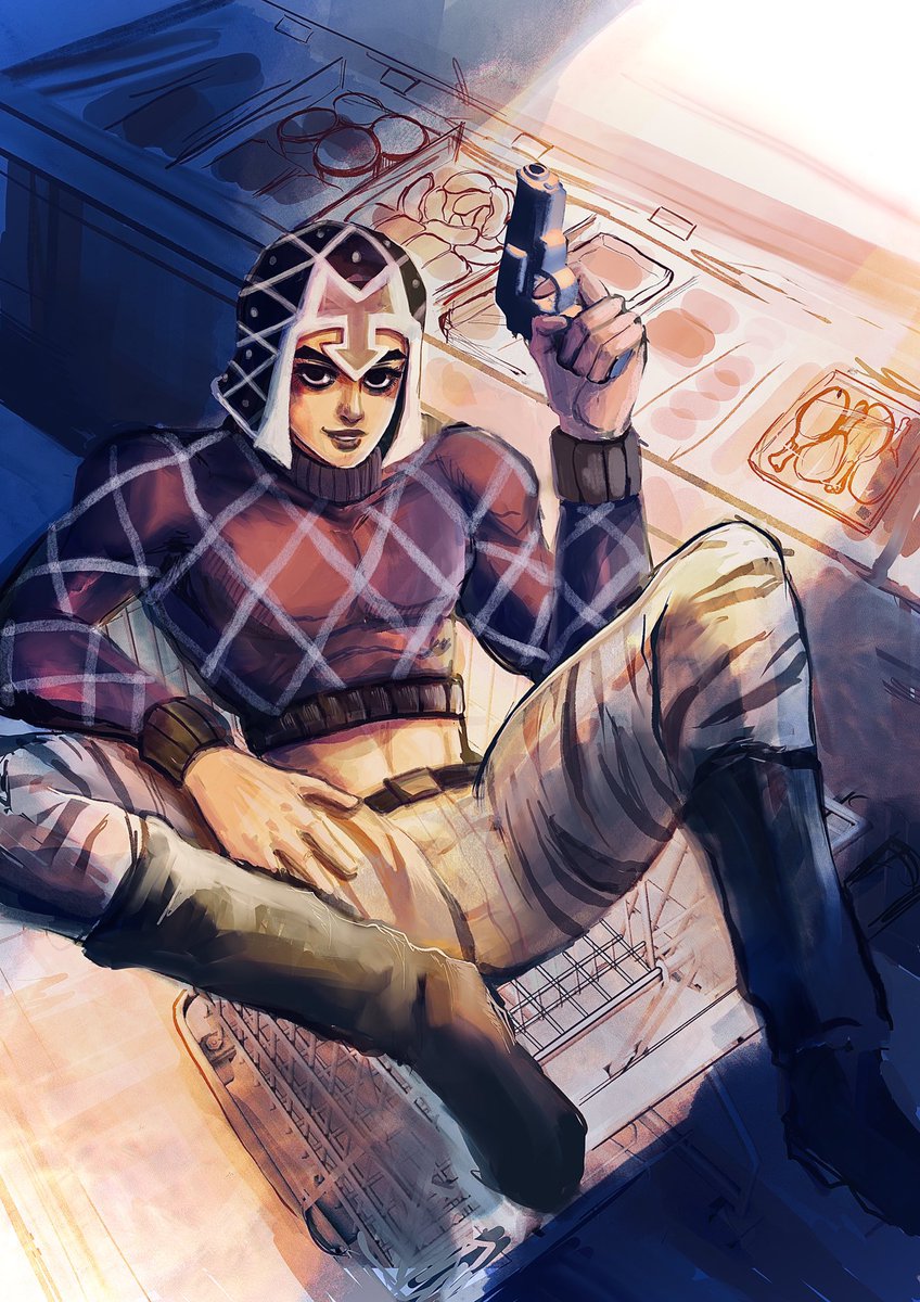 My contribution for #jjba #Mista fanzine “<a href="/GUIDOartbook/">G U I D O - Shipped!</a> ”🔫
-
Hello everyone,it’s been a while.I’m still taking a break for this month.I’ll return soon with better condition ☺️