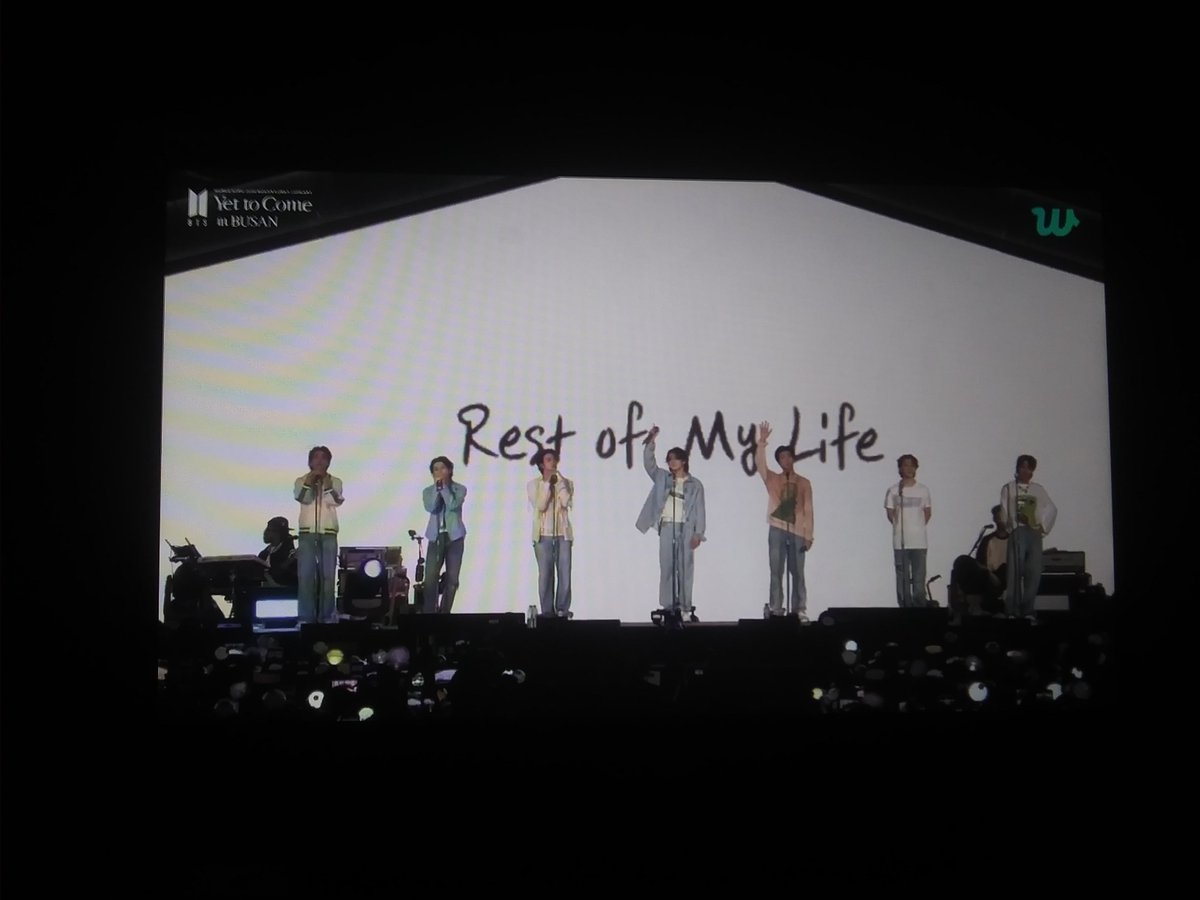 No matter what or anyone else says, I'll be with BANGTAN for the rest of my life...#YetToCome_on_Weverse_LIVE #YetToComeinBUSAN