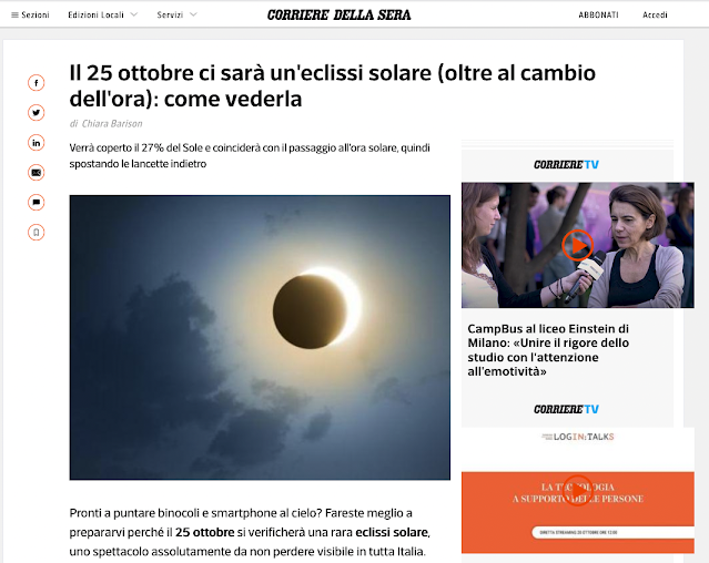 viaggrego's tweet photo. Il #Corriere fa #Disinformazione #Pericolosa e #invita a guardare il #Sole col #Binocolo. Di nuovo! https://t.co/6he8jWqTOT https://t.co/INIQJikoYM