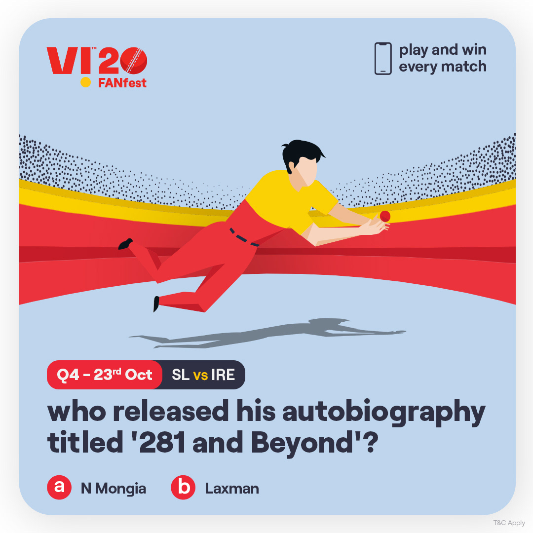 Your love for cricket might help you win big. Answer the #Vi20FANfest contest question and you could stand a chance to win an iPhone every match.
#ContestAlert #SLvsIRE