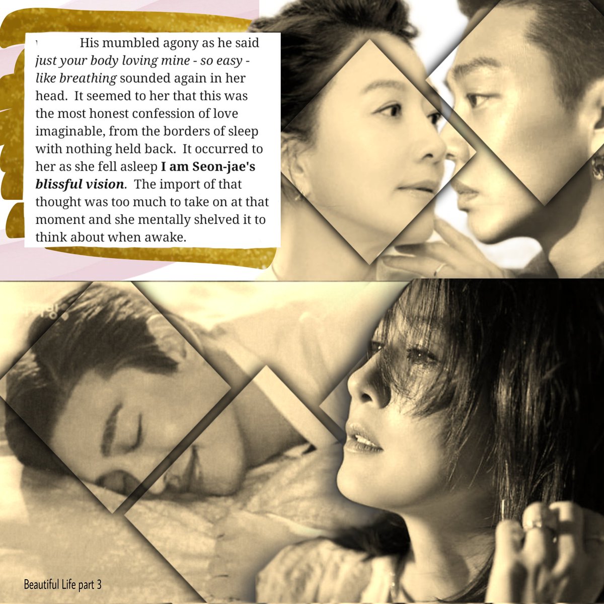 hyejaestory22's tweet photo. 'Blissful vision'

He mumbled agony as he said 'just your body loving mine - so easy - like breathing' sounded again her head. It seemed to her that this was  the most honest confession of love imaginable...I am Seon-jae's blissful vision. #hyejae #hyejaestory #SLA #Penshim https://t.co/MuXh7T9EPJ