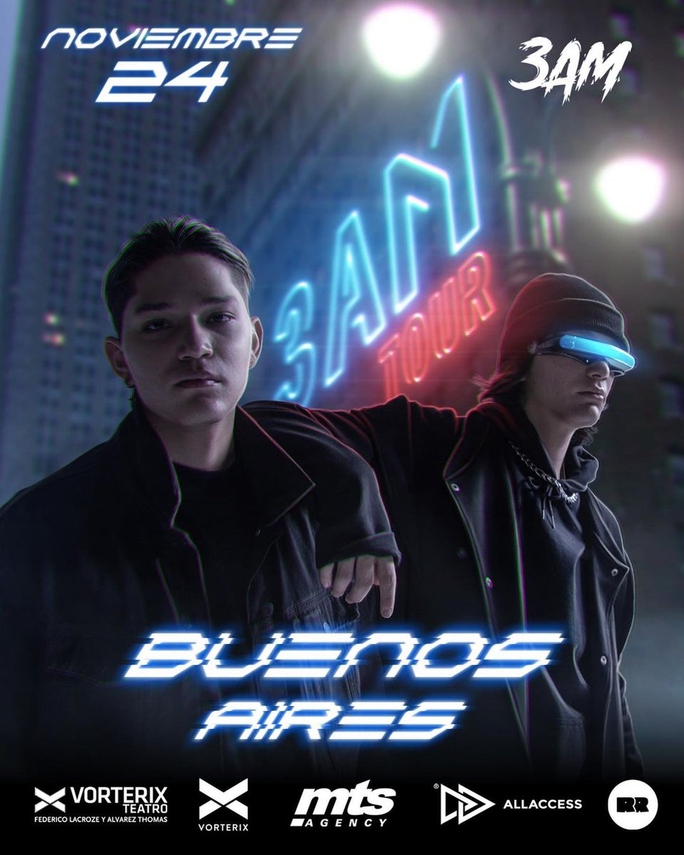 3AM_ARGFCO's tweet photo. ¿Todavía no tenés tu entrada para el #3AMTOUR?
➡️ https://t.co/RZIZahhw8J 🔥
#show #conciertos #bsas #lima #cdmx #3AM
@3am_musica 🌃🌆🌇❤️🔥 https://t.co/Vx8kQ0eLqR