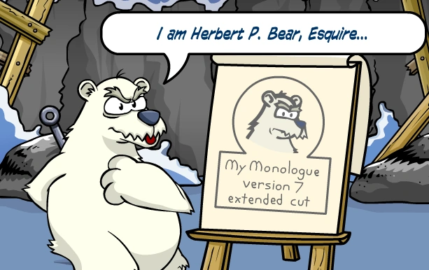 doesithaveabear's tweet photo. Club Penguin has a bear!
Herbert P. Bear is the main antagonist of Club Penguin. He was introduced in 2008 in PSA missions, featured regularly in EPF missions, and was later the main antagonist of the Operation: Blackout event in 2012. https://t.co/wgh6O42ttJ