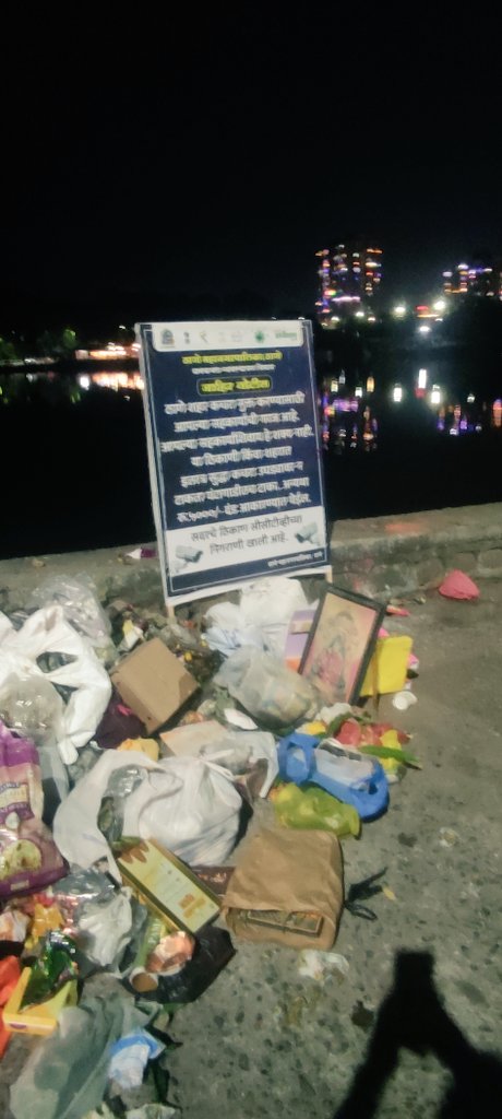 Michael63107934's tweet photo. Its sad and infuriating to see this. People dont seem to think twice before littering a place (even when there is a warning of being fined!!) @queenofthane can you please help !!
#thane #upvan https://t.co/bmffBoflLU