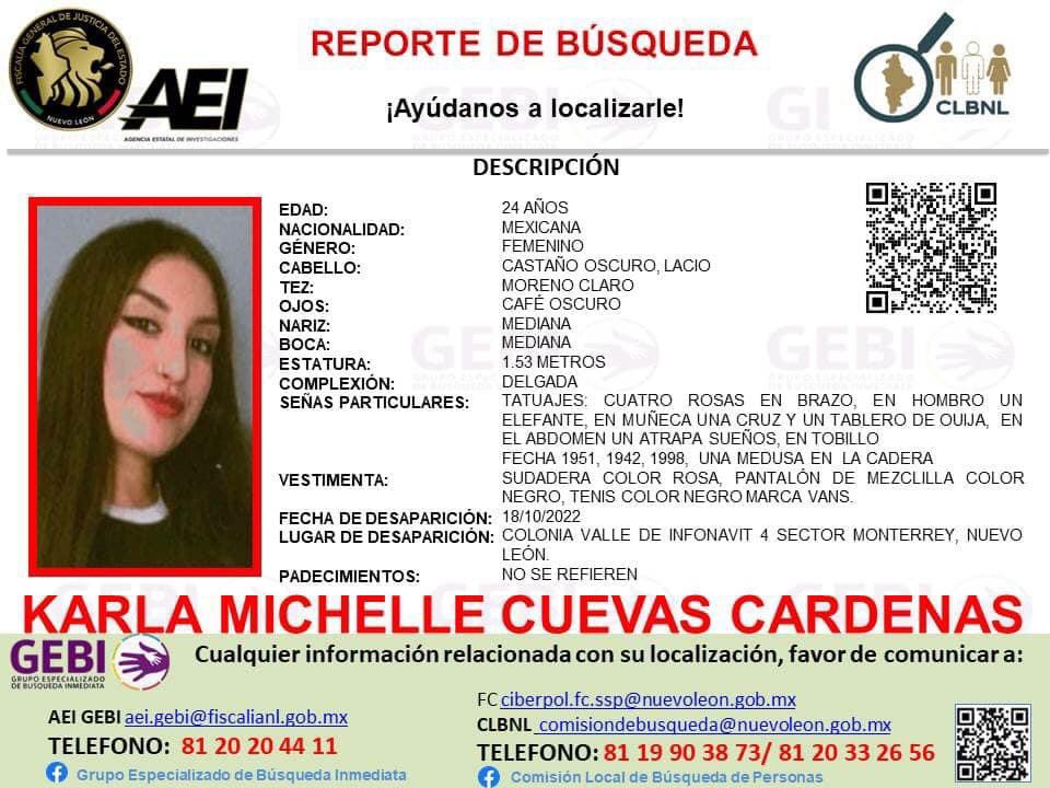 Podrían ayudarme con un rt? Es una ex compañera de la escuela, su mamá está muy desesperada🙏🏻