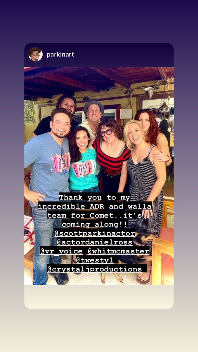 whitmcmaster's tweet photo. **M & S-Thank you. What a glorious group of arguably mental VO actors.
Still beaming β¨π°ππͺ© @mparkinb @CaliforniaGravy @CrystalMLee_VO @vrvoice @ActorDanielRoss #TimWest
Canβt wait to celebrate with all of you when it gets picked up. x
β€οΈ
Damned desperate alien slotstress https://t.co/Wk5xGd6MPL
