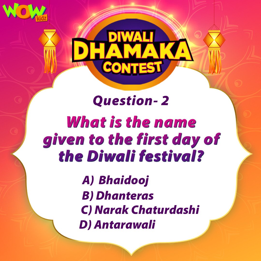 WowKidzTv's tweet photo. Question of the Day

Share your answers in the comment below and stand a chance to win exciting WowKidz goodies!!!

 #wowkidz #wowkidztv #contestalert #DiwaliContest2022 #diwali #happydiwali #diwaligifts #diwalidecorations #instagram #diwalivibes #mumbai #festiveseason #artwork https://t.co/TyuoJLdqwX