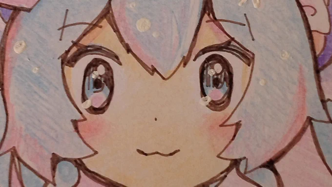 分かりづらいですが、ペンのインクは茶色です! 