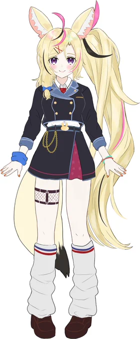 ちょっとかっちり目の制服風予想です #尾丸ポルカ新衣装予想 