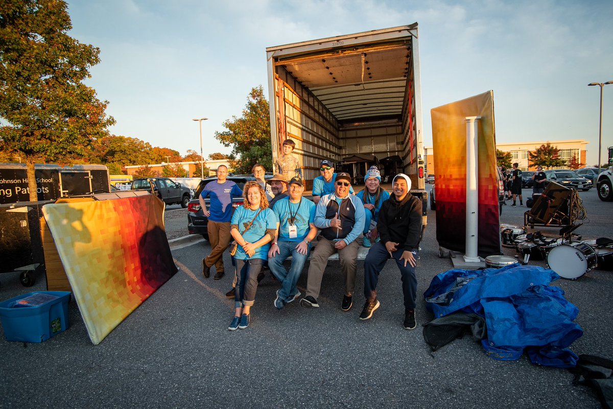 These pit crew were loading and unloading equipments to and from the truck, pulling and pushing them in and out of the fields, storing them back to school for 13 times in total today for the 2 performances!!! Truly the best band parents in the land