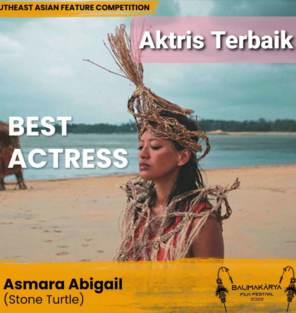 yan_widjaya's tweet photo. *Bali Makarya Film Festival*
16 - 21 Oktober 2022
Kompetisi Film Indonesia
Piala Penjor
Aktor Terbaik Aldifi Tegar #Tegar
Sutradara Terbaik Ismail Basbeth #PotretMimpiBuruk
Film Terbaik #Galang
Kompetisi South-East Asia Feature
Best Actress Asmara Abigail #StoneTurtle https://t.co/Hs9ZKHcH7d