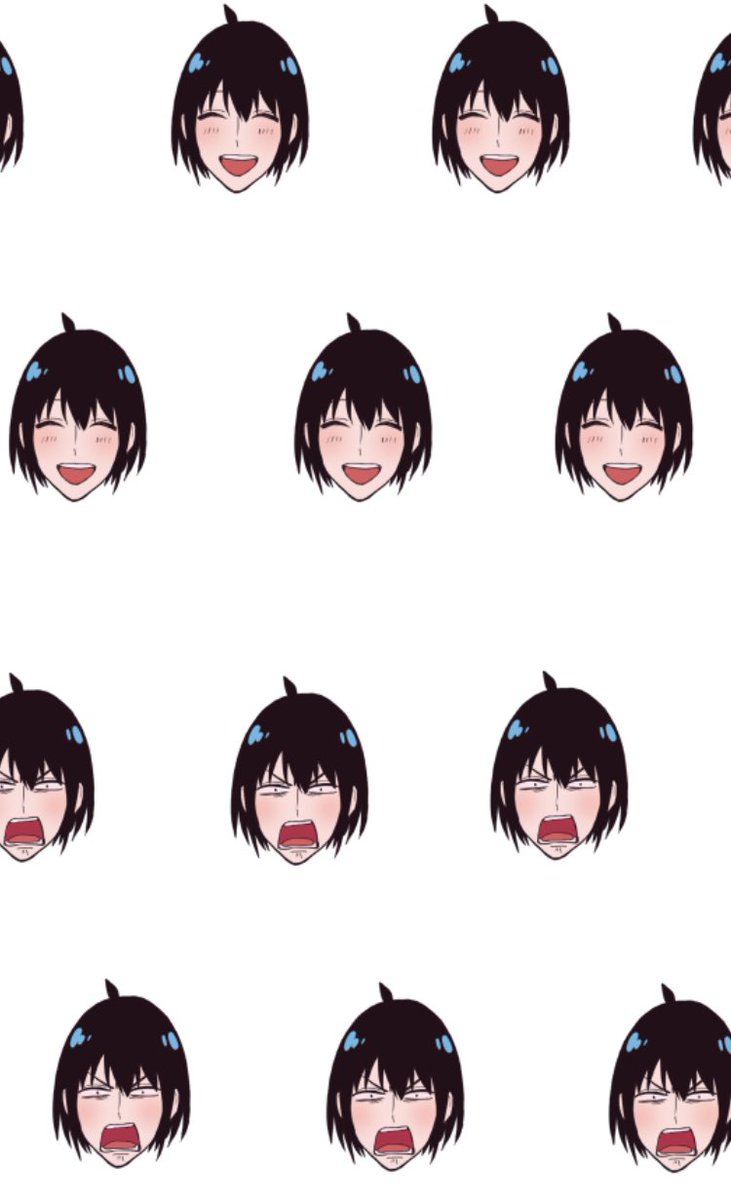 「自作ネイルシール用のおじアニャアニメの絵柄風 」|平 りんこ【原稿中】のイラスト