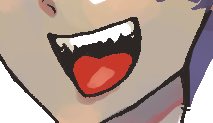 solo open mouth close-up smile 1boy teeth male focus  illustration images