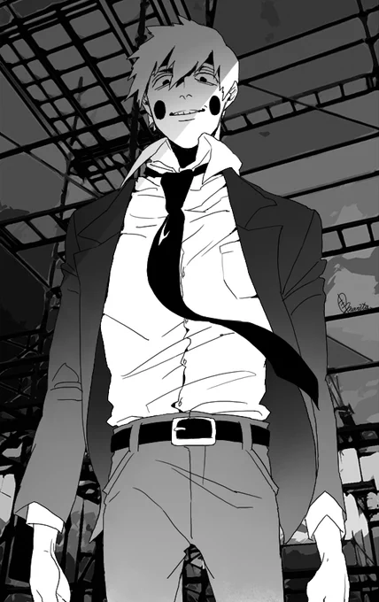 3期でもり上がってるから自分の過去絵見てたんだけど、1枚目がアニメ化で歓喜して描いたFAで2枚目が結局それまでの二次創作脳が抜けなかったなってわかる産物で笑った。このころから人格が割れ始めてたんだろうか… 