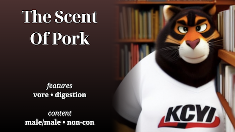 Muskwriter's tweet photo. New story "The Scent of Pork" now available on the usual sites. ❤️

• SoFurry: https://t.co/e2KHMbgDaG
• Fur Affinity: https://t.co/pMyqKtJxVA
• Fetlife: https://t.co/IwvrGWMY9l

(Also available on Tumblr, Medium, Weasyl, and FurryNetwork.) https://t.co/dHThGyMdaj
