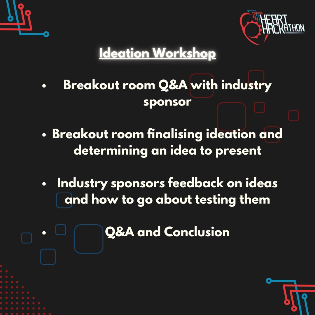 Here's a quick overview of the kick-off event and what will happen in the ideation workshop!

Register if you have not already, you don’t want to miss out!

Registration link: 
eventbrite.com/e/heart-hackat…