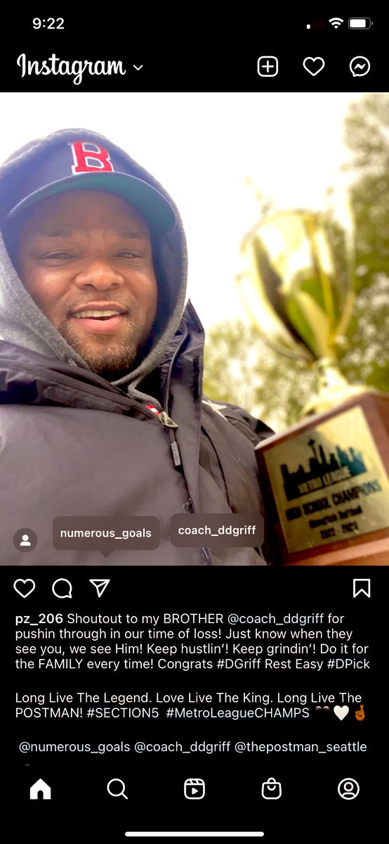 PZ_206's tweet photo. Congrats @coach_ddgriff 🏆
Rest Easy #DPick 🕊️
#SECTION5 #LLDP #ThePOSTMAN https://t.co/fLLkVtFn6c