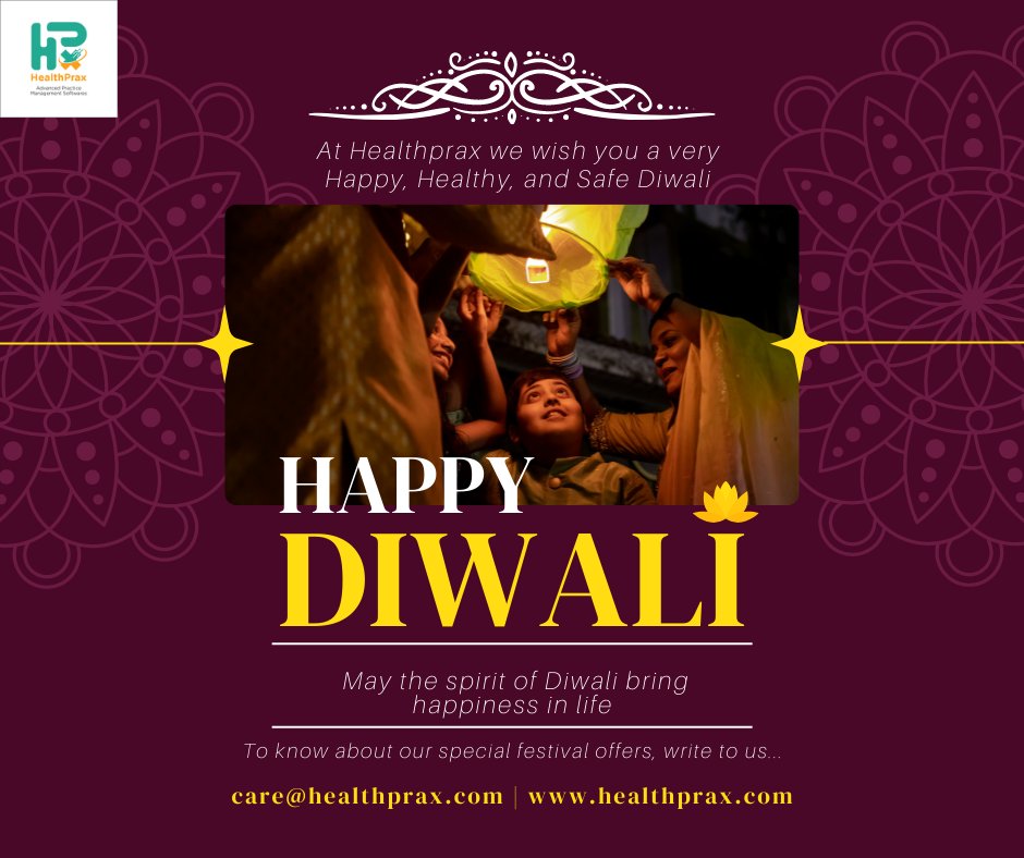 HealthPrax's tweet photo. At Healthprax we wish you a very happy festival time. Have a Happy, Healthy, and Safe Diwali. 

If you are a doctor or clinic owner, contact us to know our festival offers. 

#healthprax #HPX #hpx #healthcare #health #diwali2022 https://t.co/qa5t3UVsd5