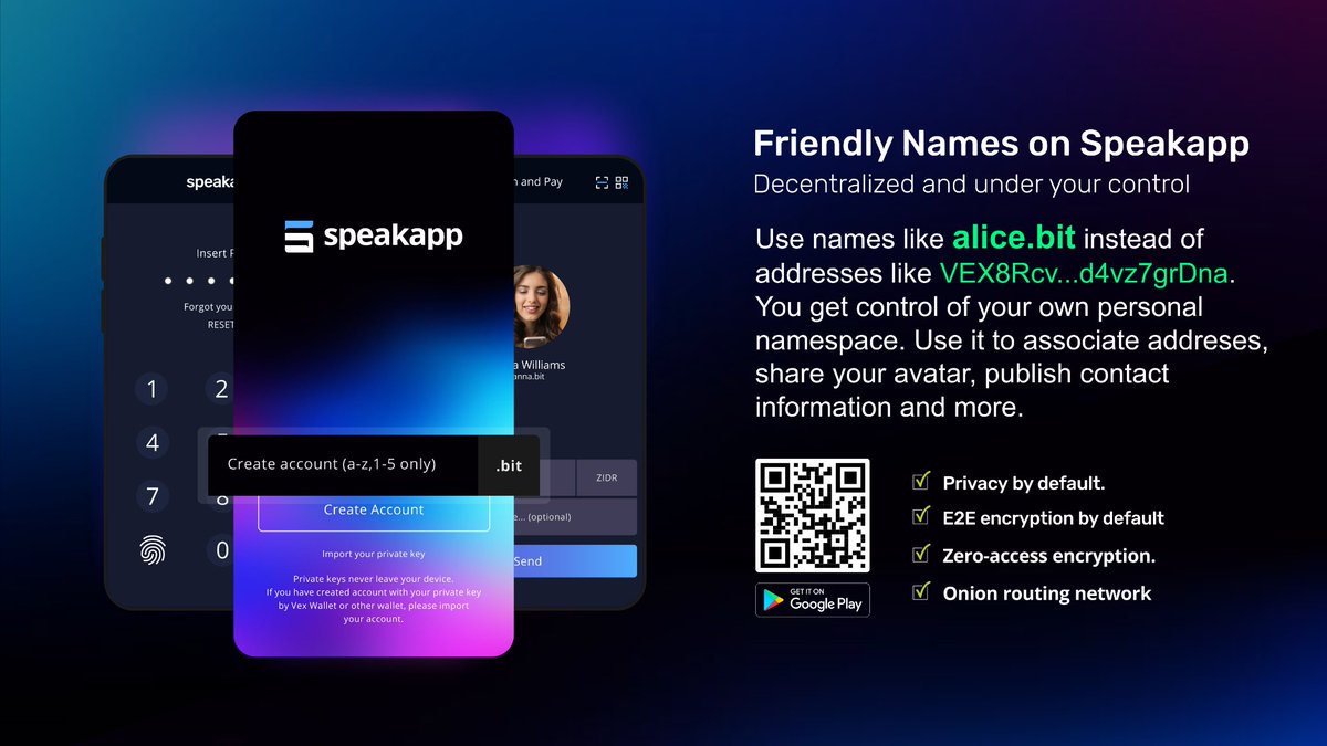 speakappme's tweet photo. Friendly Names on Speakapp
Decentralized and under your control

#speakapp #web3 #blockchain #messenger #privacy https://t.co/rGX6F9eRpW