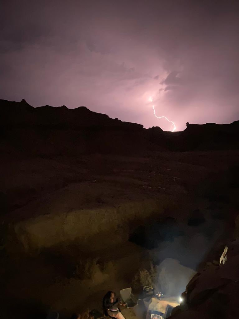 UKDA2Jordan's tweet photo. Supposedly it’s perfect camping season in Jordan at this time of year…but somehow we picked the weekend with a massive, biblical storm and got soaked. At least we avoided the lightning and the next morning was stunning. #BeautifulJordan. Guess where? https://t.co/8zGLSGsO5W