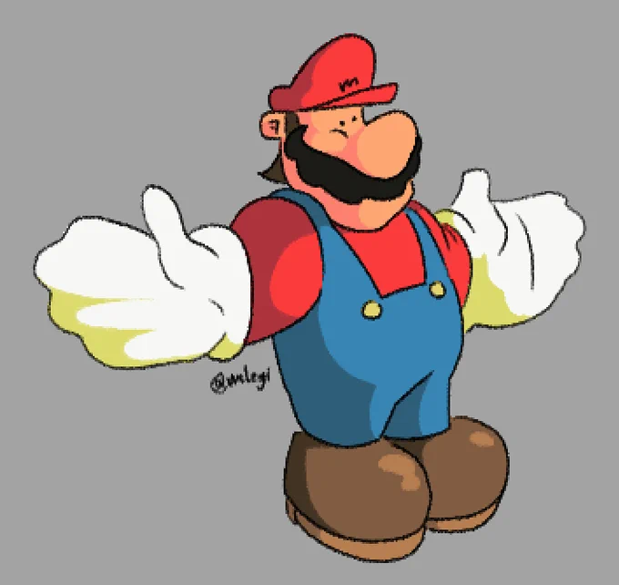 another completely innocuous drawing of mario, comin' right up! 