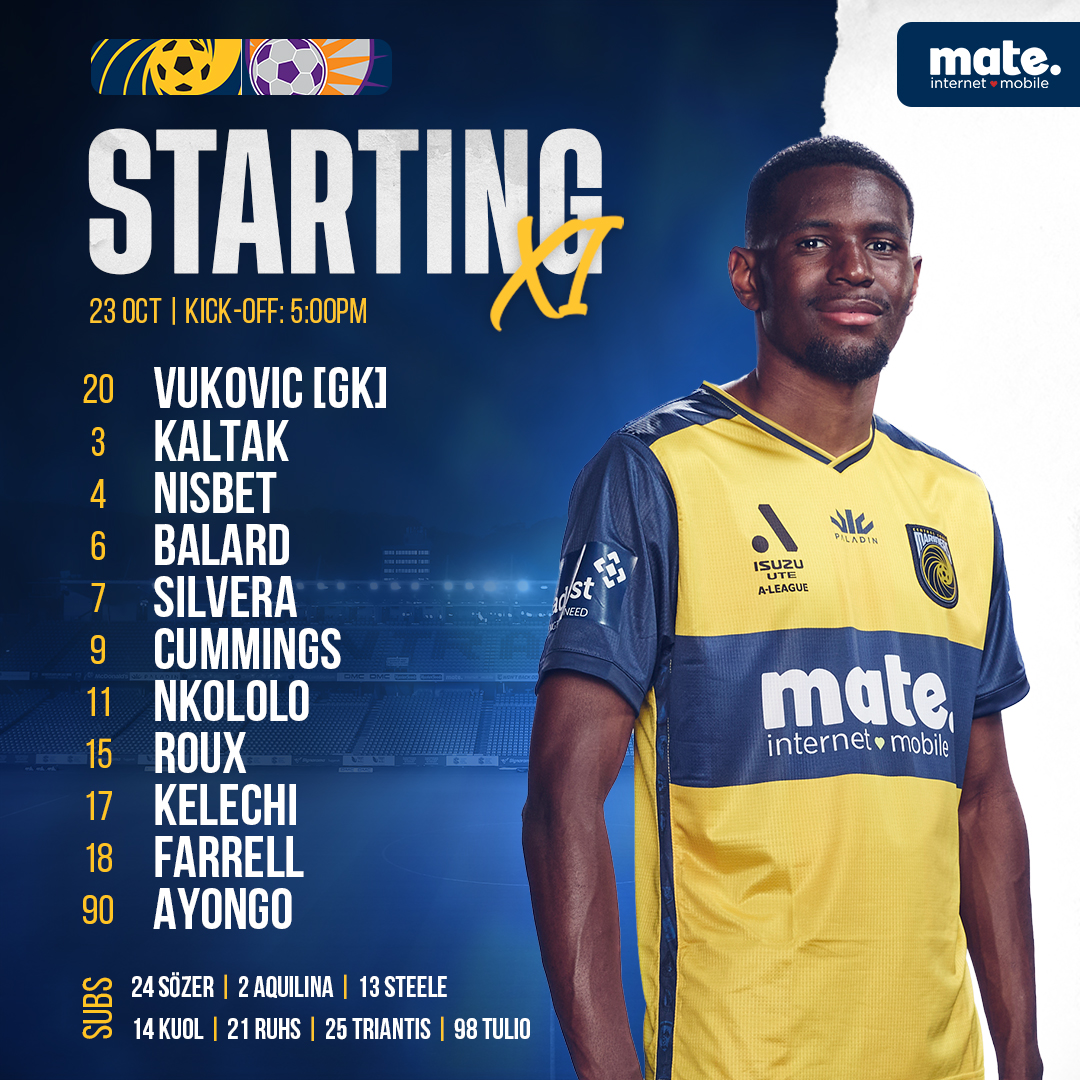 Central Coast Mariners on Twitter "Our lineup is in for round 3! ⚽🙌 ️ Same starting XI as