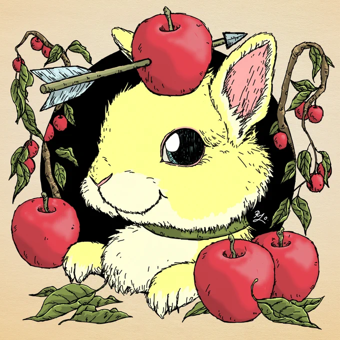 HelloToday's #cryptoluckybunny is...『Crypto lucky bunny』 No.30 AppleOwned by buzz_collector#Apple #りんご #うさぎ #NFT#nftcollector #NFTart#NFTCommunity #NFTartist  #NFTs #NFTcollectibles # 