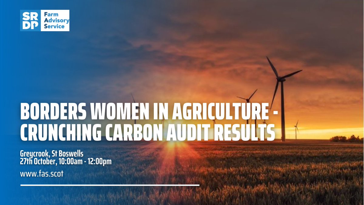 Baffled by carbon audits? Struggling to interpret results? Wondering how to improve farm business efficiency & carbon footprint? Come to Greycrook on 27th Oct for a workshop on Crunching Carbon Audit Results. Click link to book. bit.ly/3MIVLpr @WiAScot @NFUStweets
