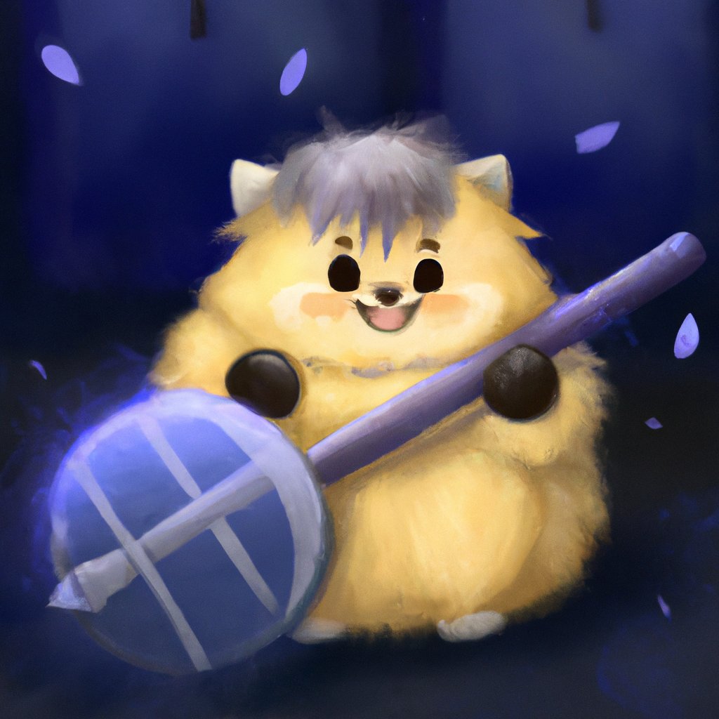 JohnowhitakerA's tweet photo. "A happy round furry blob-creature holding medieval weapons at night, digital art, cute and fluffy"
I get the whole 'your dall-e gens are like your kids and nobody else cares' thing but LOOK AT THAT FACE!
10/10 - would let them invade https://t.co/3Hq4BmGdsh