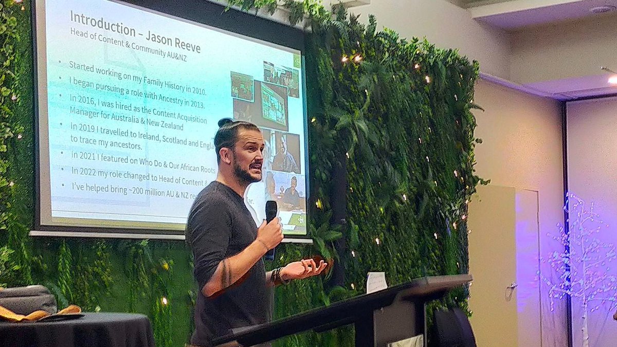 jasereeve's tweet photo. Thanks to @RedHistSoc for having me at the Sands of Time Conference this weekend to speak on @Ancestry. Always great to see so many familiar &amp; friendly faces.
#familyhistory #ancestry @AncestryComAu https://t.co/YmEqsR8Ae3