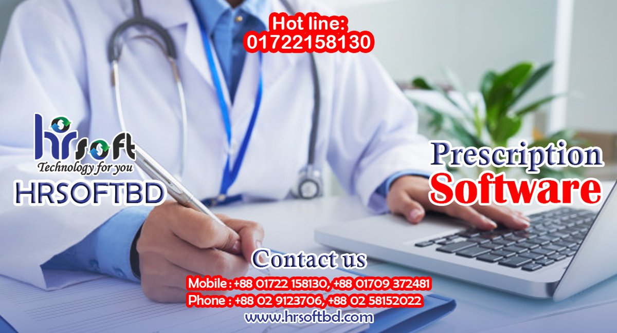 ShaylaAkter18's tweet photo. HR SOFT BD that offers Prescribe software solutions for mobile apps and desktop system.
Contact Us -
Website: https://t.co/1S85twJJsY
Phone: +8801722158130, +8801709372481
#hrsoftbd #softwarecompany #softwaredevelopmentcompany #websites #websitedesigningcompany #prescriptions https://t.co/ebQuac4zr1