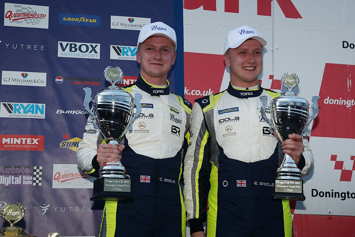 praga_official's tweet photo. 🏆 Praga Cup podium for Round 6 Race 1 @DoningtonParkUK 22/10/2022. Triple podium for team Idola Motorsport.

🥇 @JimmyBroadbent and @_gordie_mutch_ 
🥈 @BenCollinsStig and @jay_morton_ 
🥉 @EdwardBridle and @ChrisBridle20 

📸 @JakobEbrey 

#PragaCup #PragaR1 #WinningInstinct https://t.co/LRn2lANhIm