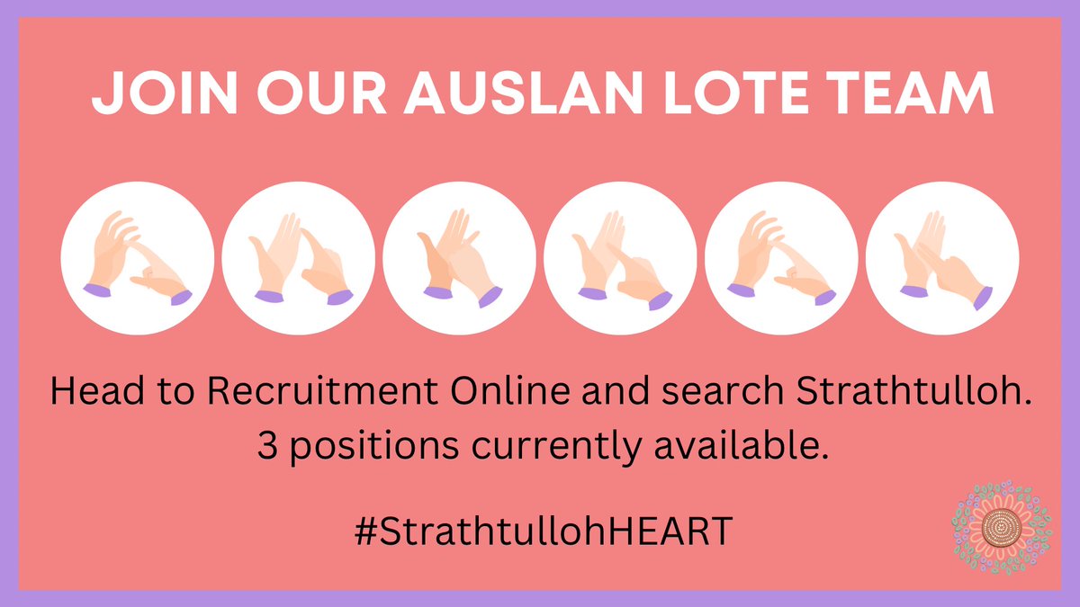 _kris_white's tweet photo. Looking for amazing teachers to join our Auslan &amp; Visual Arts teams💜

Full time teachers = 5 hours of non face to face &amp; just 2 yard duties each week💜

Join awesome staff supported by a community who value education &amp; support our school immensely💜

Please help spread the word https://t.co/TYAkH8sNlY