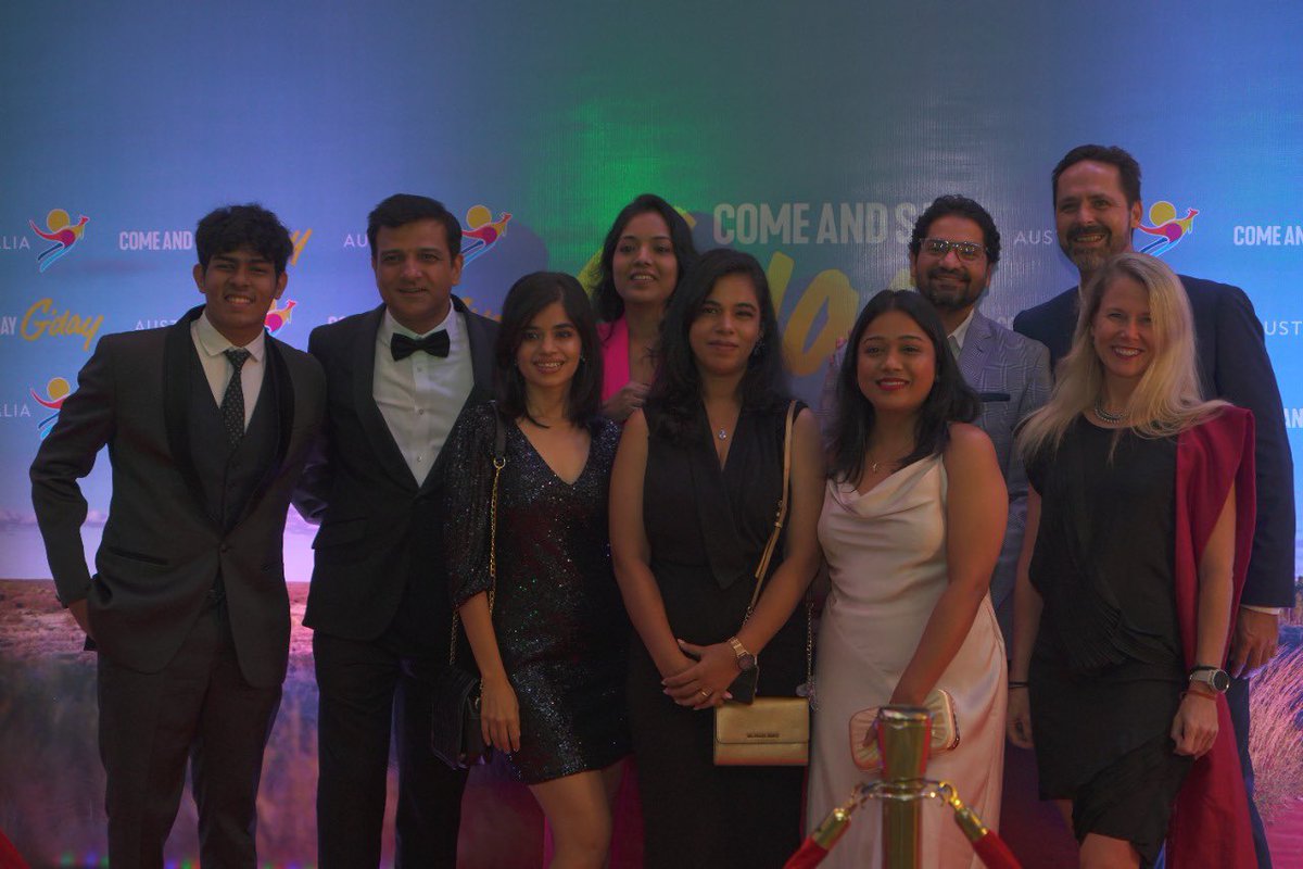 AusDHCIndia's tweet photo. Fabulous night at the ๐ฎ๐ณ red carpet launch of Tourism Australia's new ๐ campaign in #Mumbai. The welcome growth in India's tourism to ๐ฆ๐บ has driven it to #2 spot in visitor arrivals! #IESUpdate https://t.co/xxY6YjYnKE
